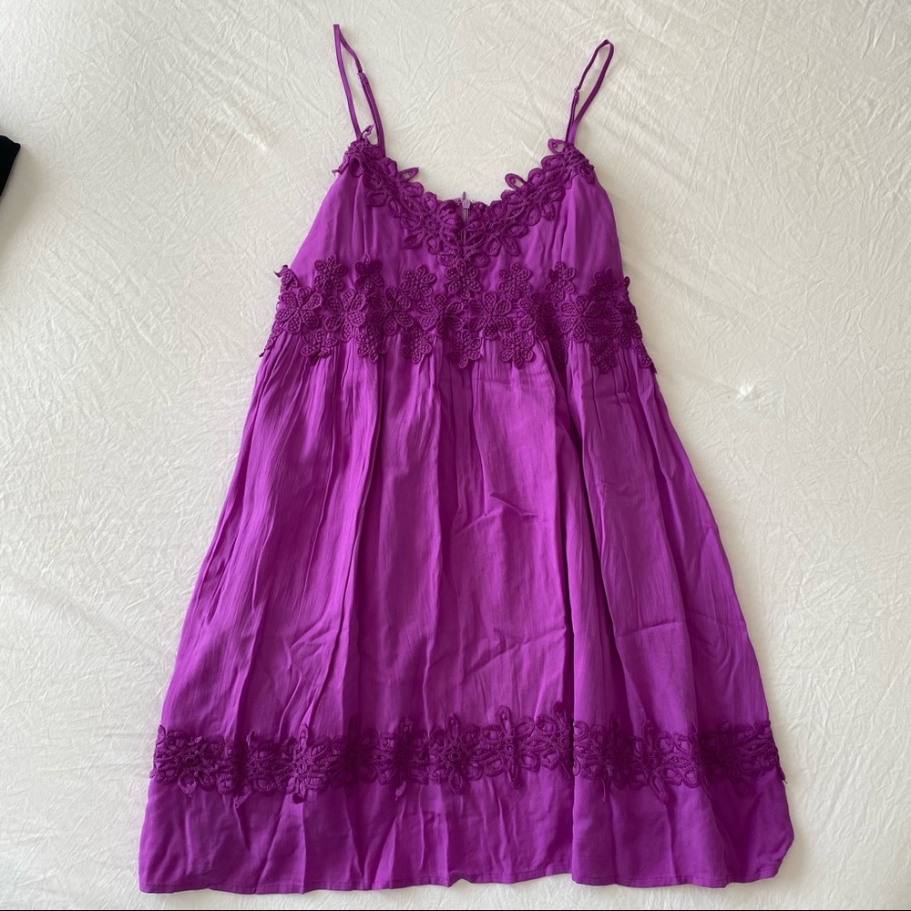 Purple baby doll style dress